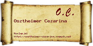 Osztheimer Cezarina névjegykártya